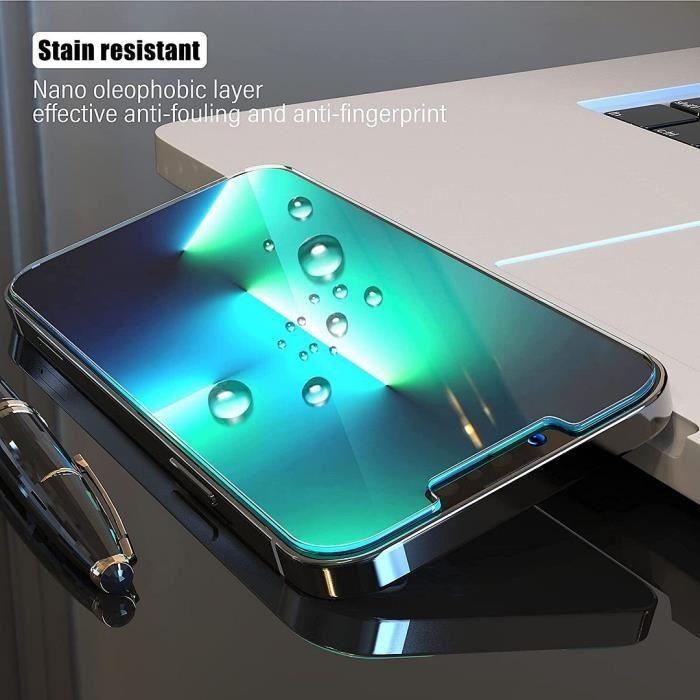 Film de protection en verre trempé - iphone 13 - pack 2 - résistant aux chocs - 0,3 mm d'épaisseur - bord noir
