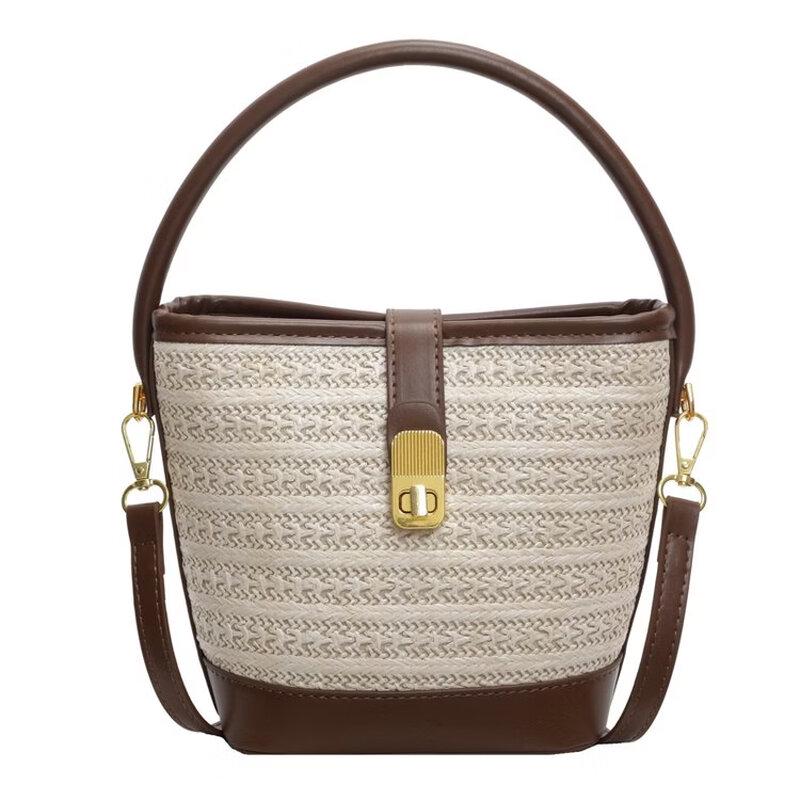 OGAR Women s Summer Woven Bucket Bag One Size