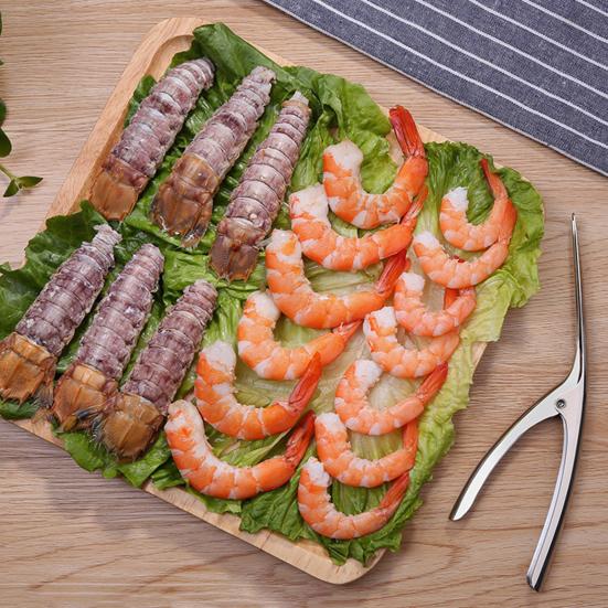 Loupák na krevety Nerezový kuchyňský spotřebič pro rychlé loupání krevet Nůž na vlasec Rybaření Humr Mořské plody Nástroj pro domov Restauraci