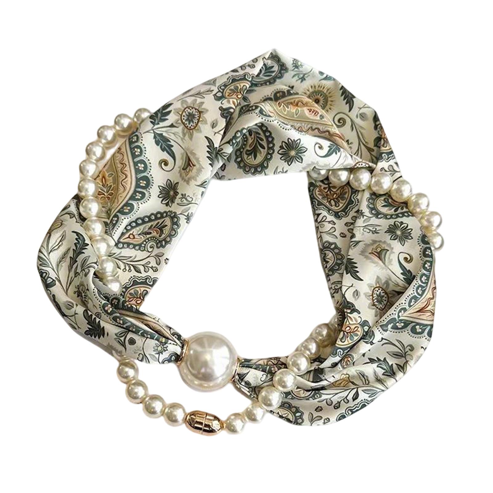 

Свежий платок с узором пейсли, длинный, с бисером, бежевый One Size