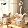 Plush Keychain Animal Keychain, Soft Stuffed Pendant with Braided Cord, Round Cute Decorative Hanging Charm Bunny Sheep for Backpack, Mini Doll