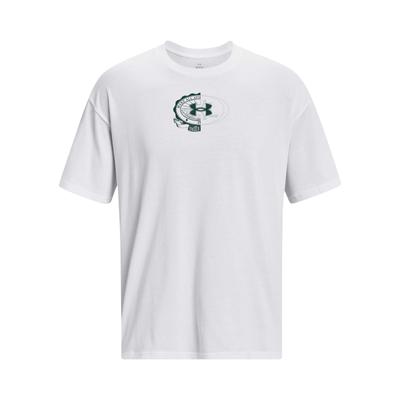 Split Logo Print Loose Fit Training T-Shirt Men Tops White 1379557-100