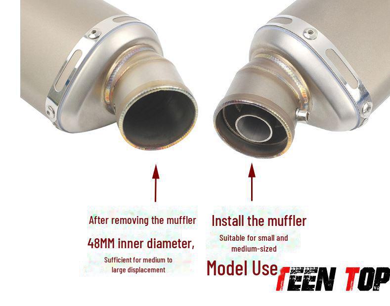 Compatible Exhaust Pipe for Yamaha R3, R6, R15, Kawasaki Ninja 250, 400, Duke 200, RC 390