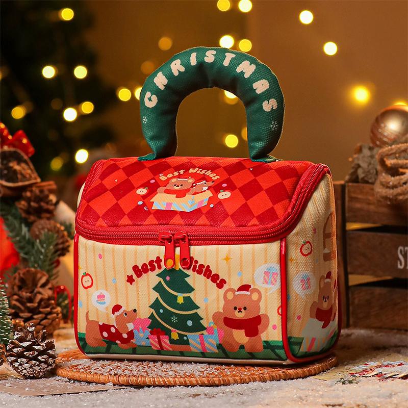 

Christmas Handbag Xmas Gift Bag Drawstring Pouch Xmas Candy Bag Jewelry Packaging Bag Christmas Eve Party Apple Bag