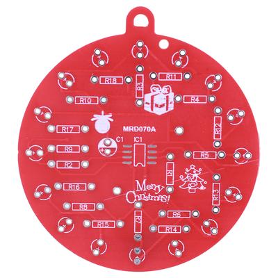 NE555 Christmas Tree Soldering Kit Red and Green LED Blinking Soldering Project DIY Kit Flashing Lights Soldering Practice Board