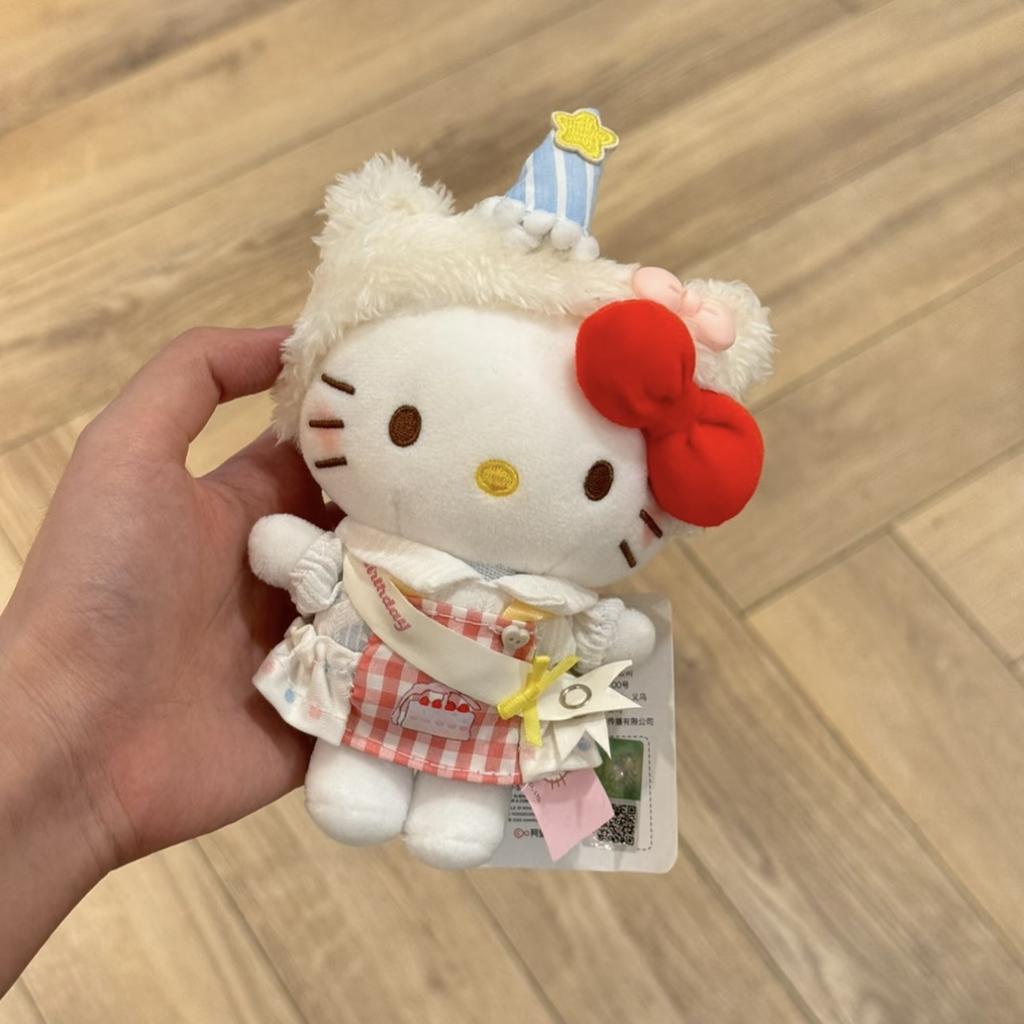Sanrio Hello Kitty Plush Toy Kawaii Cute Cat Keychain Pendant Doll Backpack Accessory For Girls Women Ideal Gift