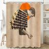 Abstract Black White Modern Shower Curtain Geometric Minimalist Bathroom Decor Waterproof Liner Home Textile Art