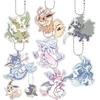 Anime Character Jolteon Leafeon Sylveon Pattern Acrylic Keychain Accessories Girls Boys Couples Backpack Charm Keyring Gifts Toy