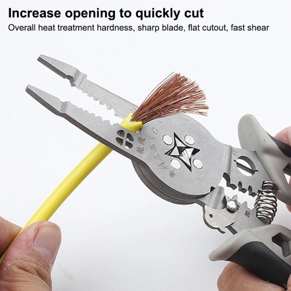 Multi-Purpose Wire Stripper Pliers Cutting Stripping Cable Wire Crimping Tool Crimping Separating Electrician Repair Tool