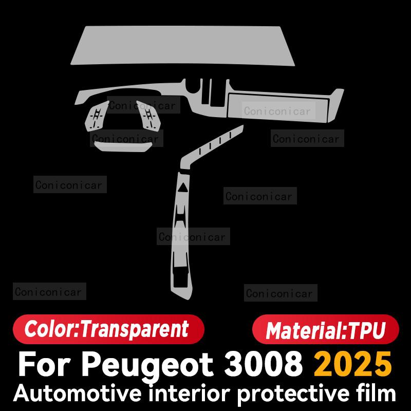 Per PEUGEOT 3008 2025 Pellicola Pannello Auto Schermo Cruscotto Pellicola Protettiva Pellicola Interna Antigraffio Accessori
