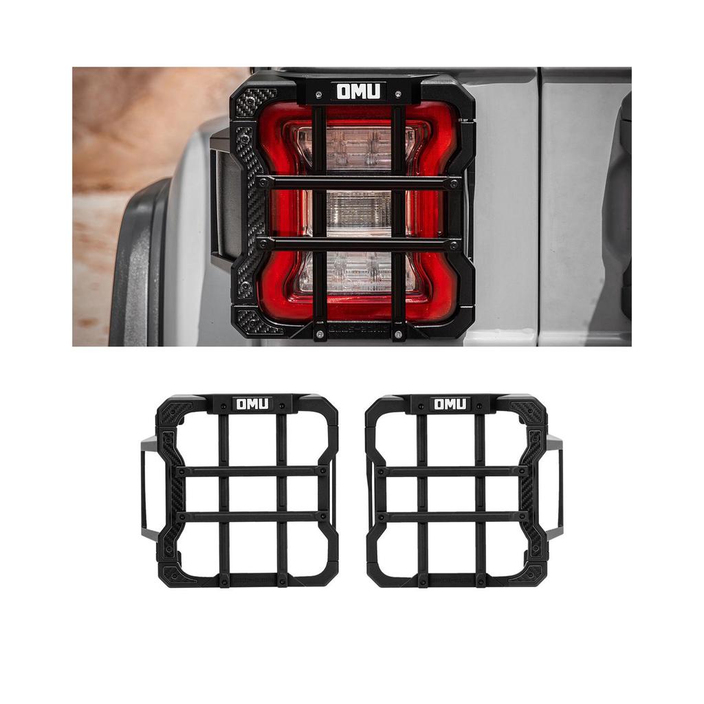 JL Wrangler Rear Taillight Protective Frame Shell - OMU Modified Brake Light Cover