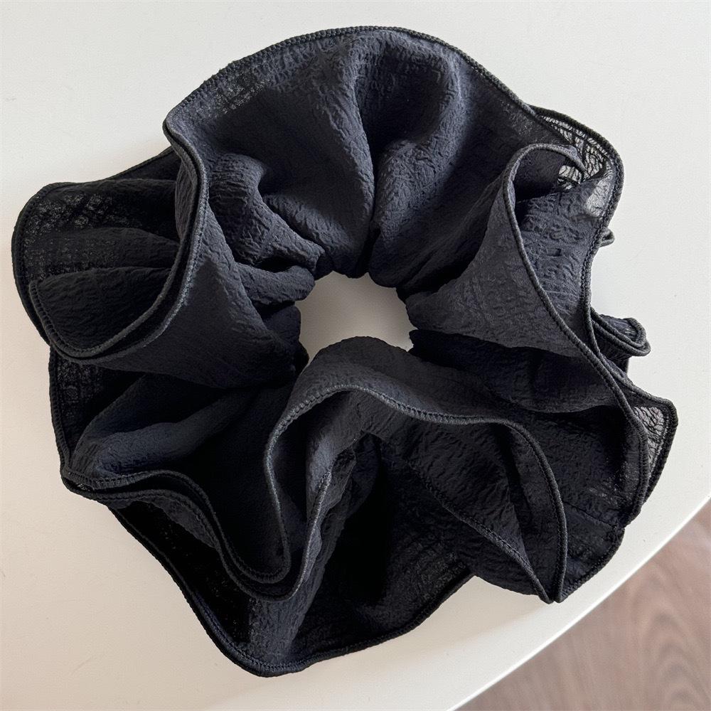 Versatile XL Multi-Layered Ruffled Hair Tie - Korean Style Ponytail Flower Accessory