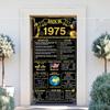 50th Birthday Door Banner - Back In 1975 Door Decor - 50 Years Ago Anniversary Door Cover - Vintage 1975 Birthday Backdrop Door Porch Party
