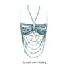 Sleeveless Acrylic Beaded Fringe Tassels Top Summer Casual Party Outfit Music Festival Body Chain Camisole for Women