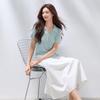 Sancai Plus Size Linen Lyocell Button-Down Knit Top