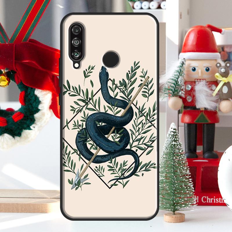 The Snake and Fern For Huawei Nova 12i 11i 8i 12s Y73 Y72 Y61 Y91 Y90 Y70 Y60 9 10 SE P60 Pro P30 P40 Lite Case