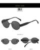 2024 Oval Metal Sunglasses: Trendy Small Round Lens for Men & Women