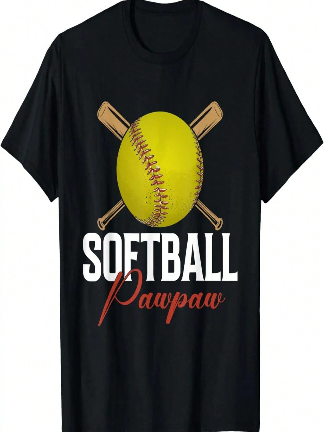 unisex Softball Pawpaw Father s Day Baseball Softball Pawpaw  T-Shirt S