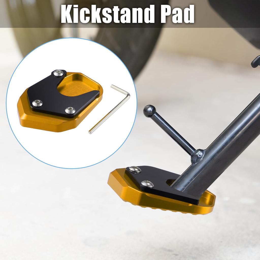 uxcell Motorcycle Kickstand Plate Pad Aluminum Alloy for Honda CB125R 2018-2021 Motorcycle Extension Foot