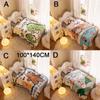 Skin Friendly Cartoon Flannel Blankets Coral Velvet Bed Blanket Bear Throw Blanket  Home