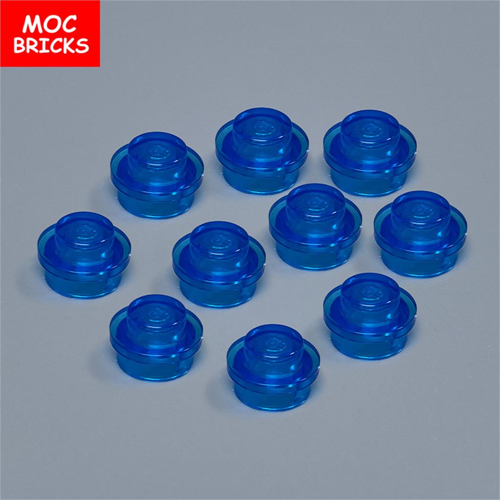 30 pezzi/lotto Mattoncini MOC Piatto Trasparente Rotondo 1x1 Scena Lago Oceano Fiume 30057 4073 Giocattoli Educativi da Costruzione Regalo per Bambini