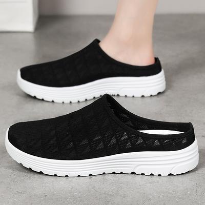 Women's Shoes Large Size Slippers Lightweight Casual Shoes Summer Fashion Versatile Single Shoes Breathable Half Tray