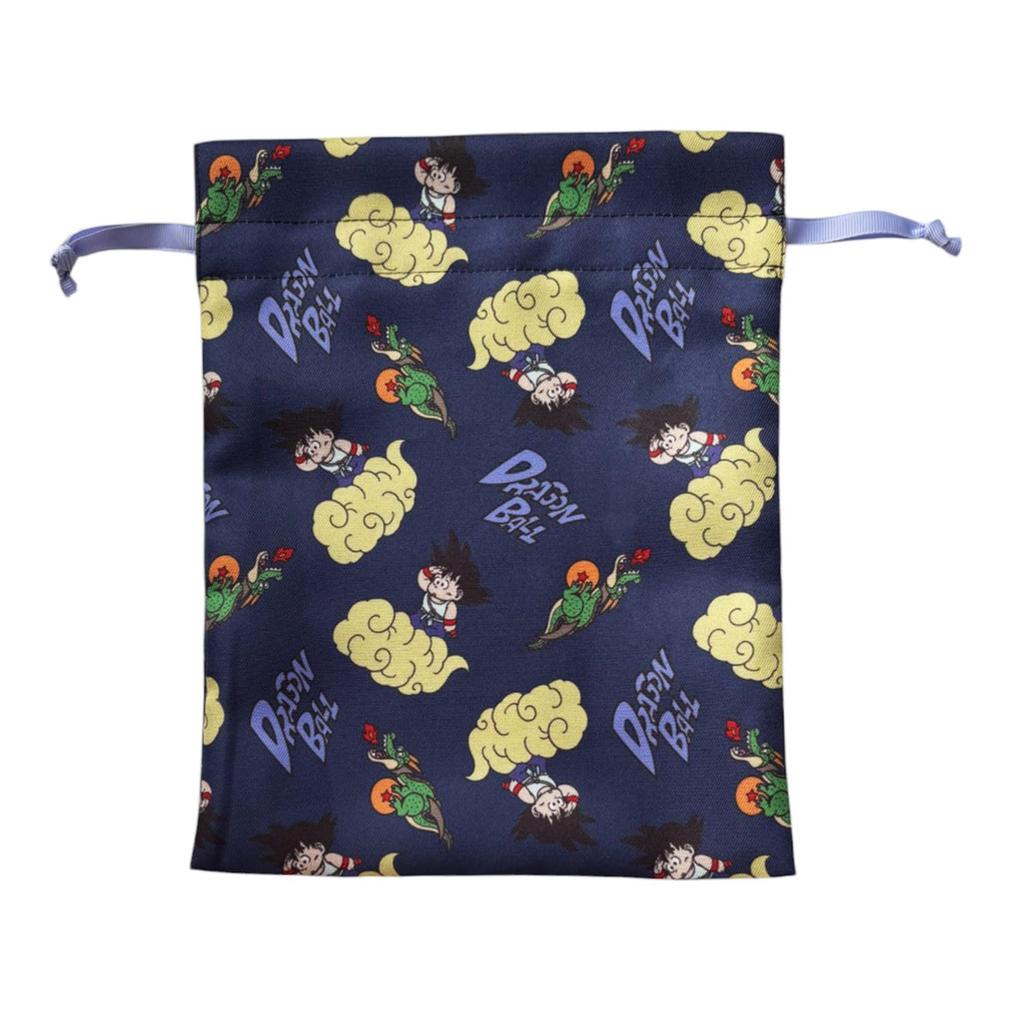 Small Planet Dragon Ball Travel Drawstring Bag with Son Goku and Cloud Print