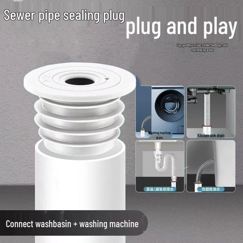 Odor-Proof Kitchen Sink Drain Plug & Sealing Ring