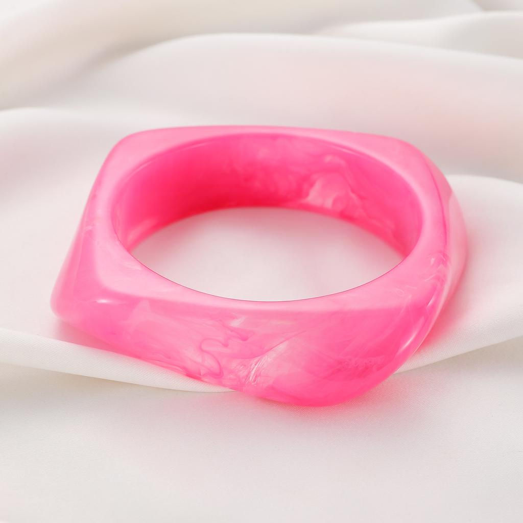 New Translucent Ins Retro Bracelet Personality Exaggerated Resin Irregular Polygon Bracelet Jewelry