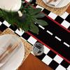 Racing Car Table Runners Car Party Decoration Black Checkered Flag Disposable Tablecloth for Race Theme Birthday Party Supplies