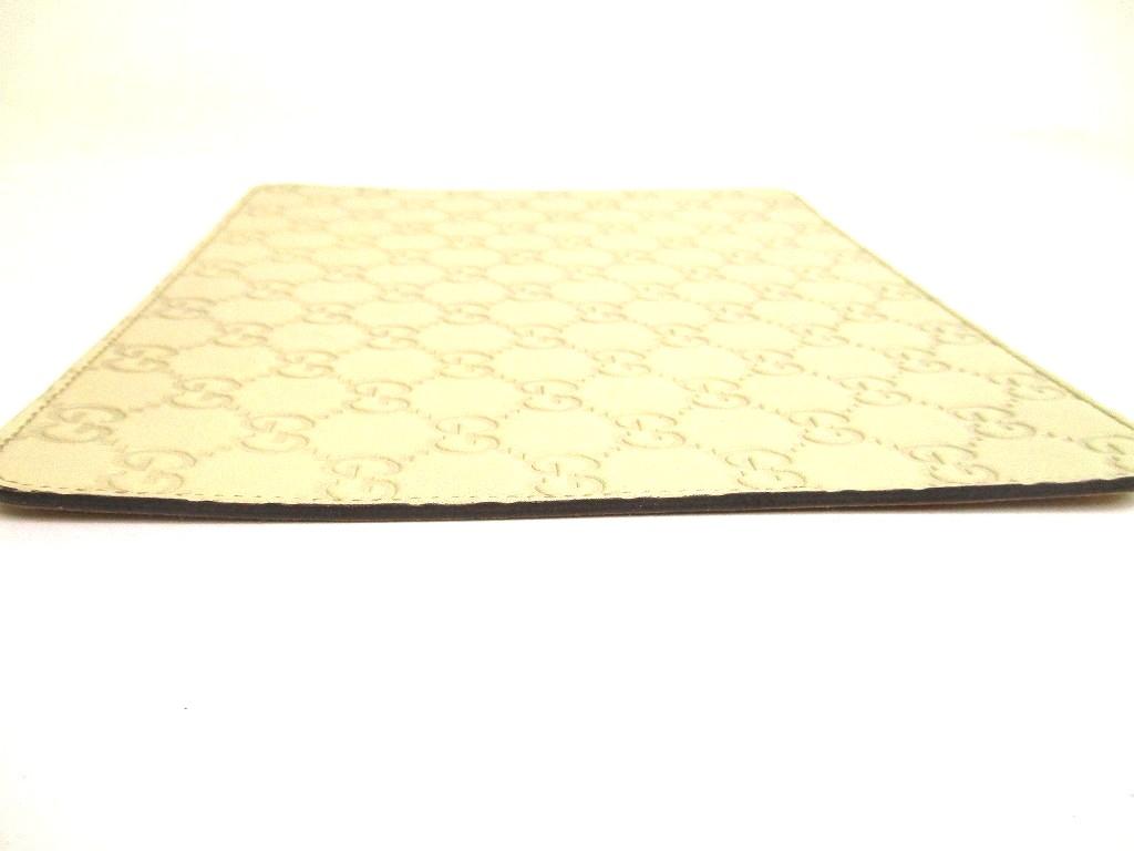 Authentisches GUCCI Guccissima Beige Leder Mauspad #a844 Aufgearbeitet