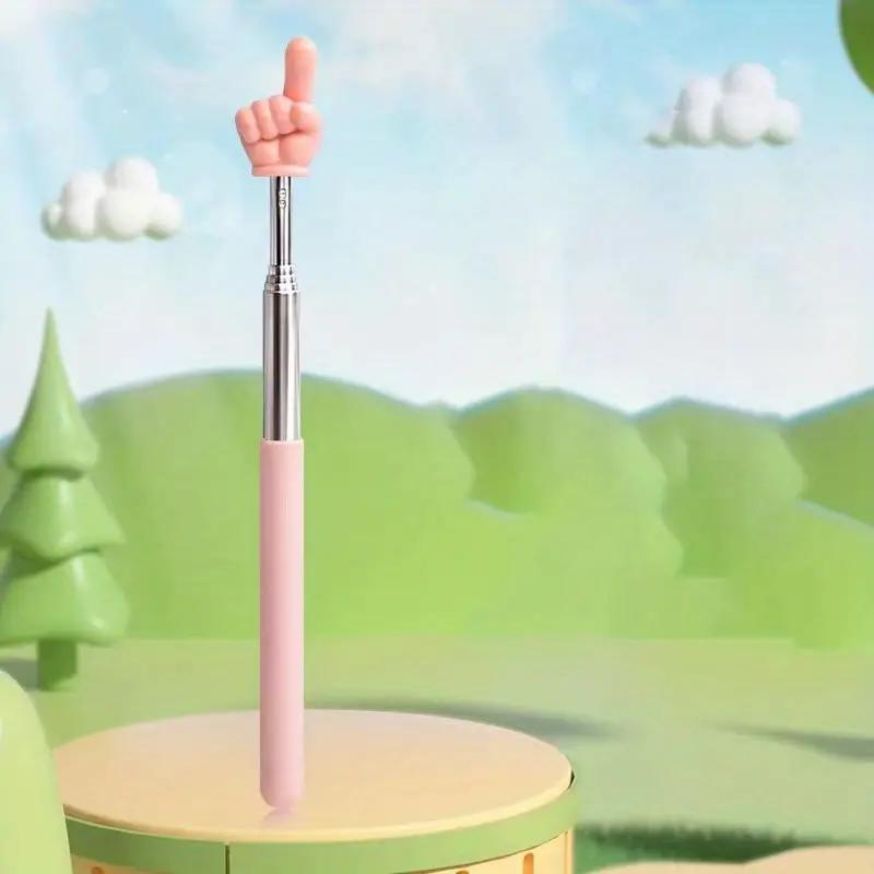 Teleskopické čtení prstové tyče Whip Command Stick Kliknutím čtete Pomůcky pro učitele Nástroj pro třídu Ukazatel prstu