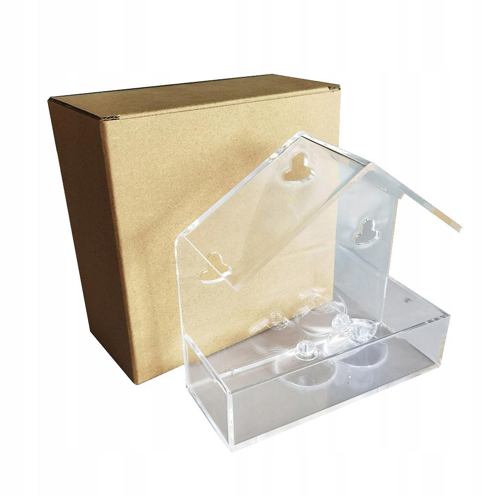 Transparent Bird Feeder House Window Box Glass Suction Cups