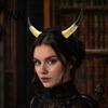 Retro Simulation Horn Headband Halloween Ram Headband, Detachable Devil Headpiece for Flexible Carnival Party, Festival Cosplay Hair Accessory, Stage