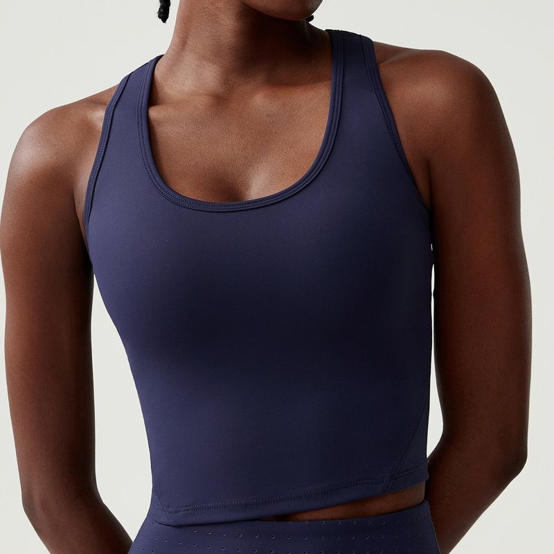 European and American I-Shaped Beauty Back Sports Vest Mesh Breathable Yoga Bra High Strength Shockproof Running Fitness Bra Women