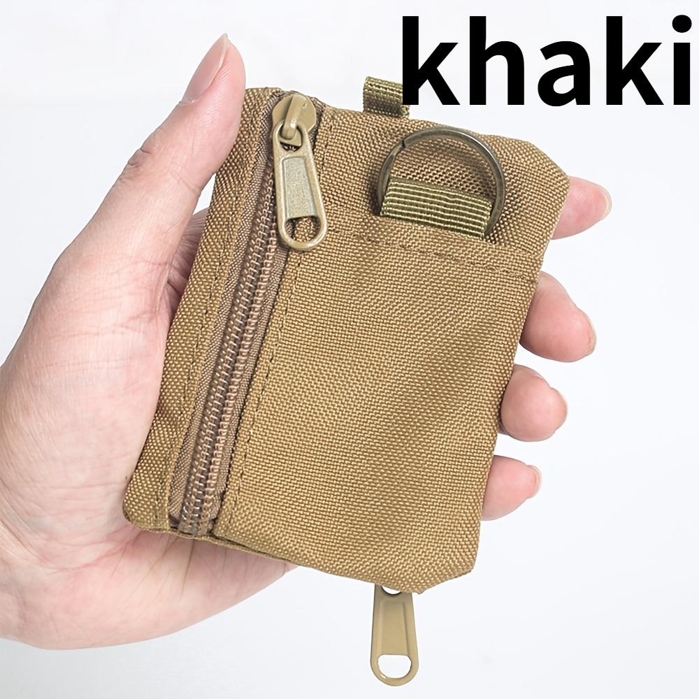 1PC Mini Purse Key Pouch, Casual Style Nylon Zipper Sports Storage Bag, Small Hanging Card Holder, Card Bag, Waist Bag