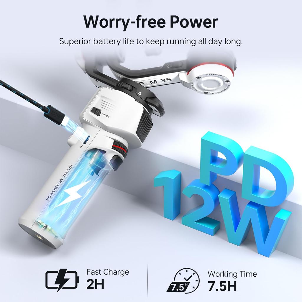 Flagship ZHIYUN CRANE M3S Gimbal Stabilizer for Mirrorless Action and Smartphones [Official Store] 3-Axis Cameras, GoPro, Cameras, (1-Year Warranty)