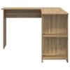L Shaped Desk with Shelf Artisan Oak Finish 140 X 113.5 X 75 Cm