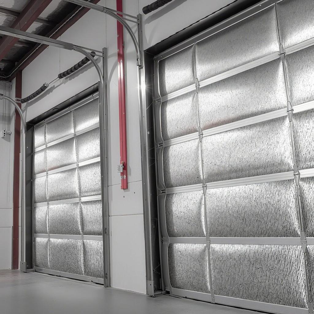 Reflective Insulation Roll, 2 Car Garage Door Thermal Insulation Kit, 6mm 5.49 m x 0.61 m, 4 Rolls Aluminum Foil EPE Foam Core Radiant Barrier, White