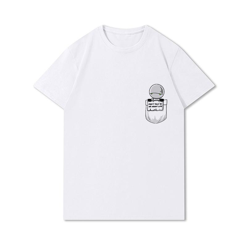 S-3XL 100 mønstre Sommerhvite T-skjorter for kvinner Trykt Uformelle korte ermer Topper O-hals T-skjorter