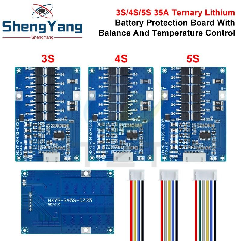 3S 4S 5S 35A 60A 12,6V 14,8V 21V BMS Lithium-Akku Lade-Schutzplatine NTC-Widerstände Mit Balance-Temperaturregelung