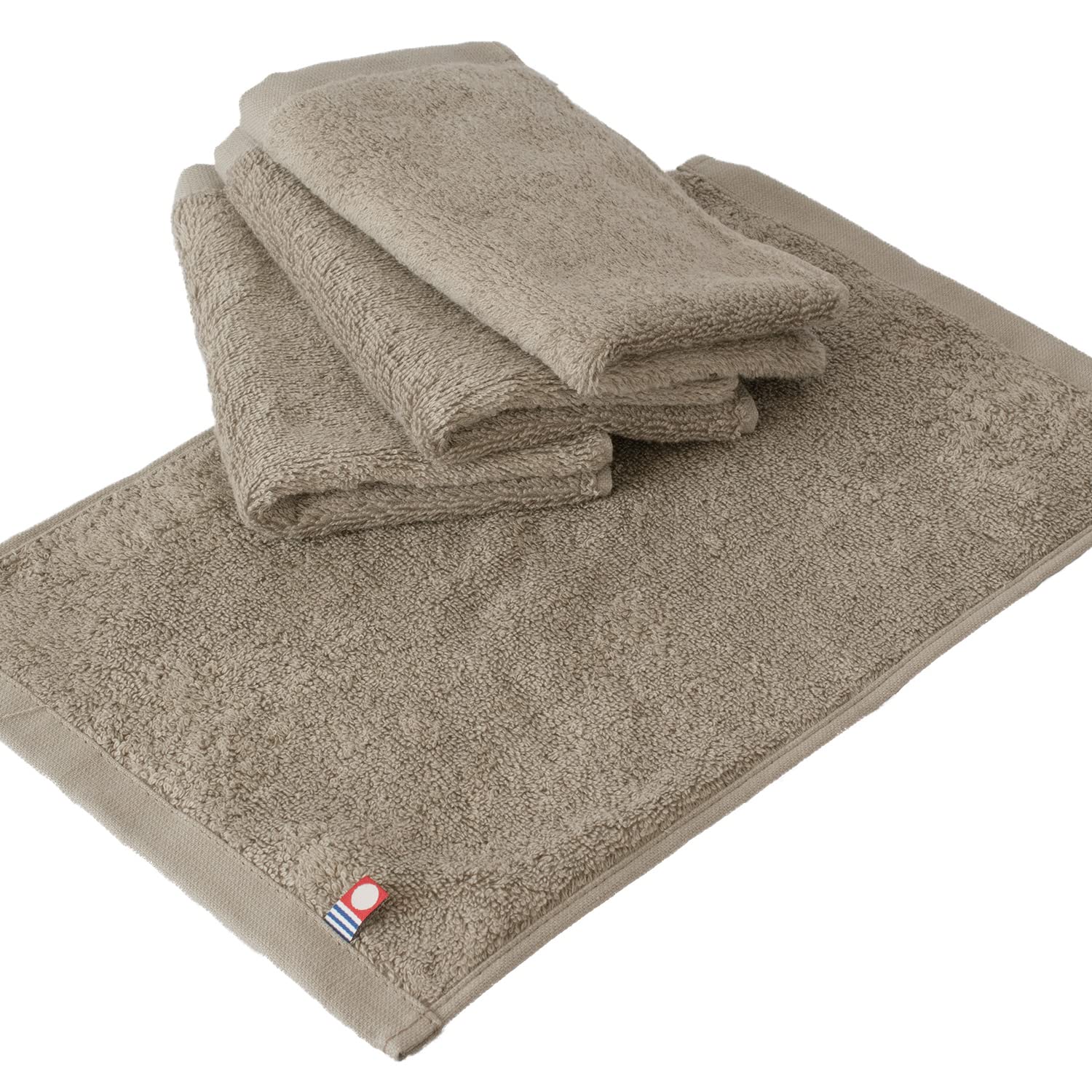 

Bloom Imabari Towel Certified Hand Set of Just Face Made in Solid Simple Towels, 4, Handkerchiefs, Large, Japan, 100% Cotton, Absorbent, Quick-Drying,