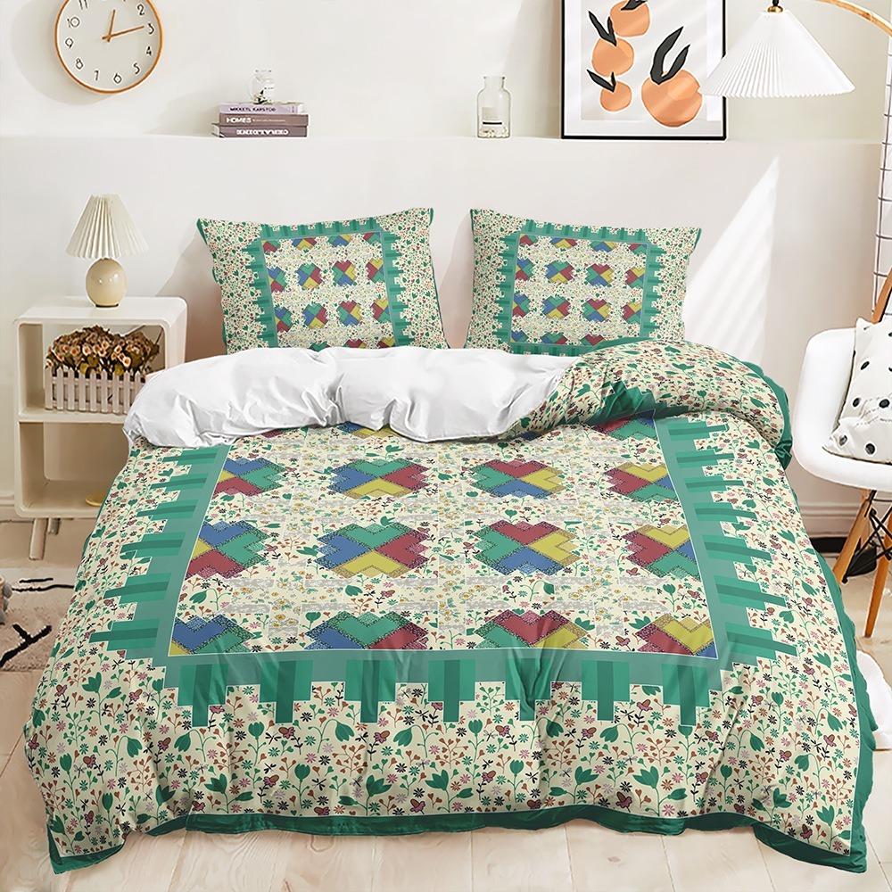 3D Leaf Pattern Bedding Set Plant Themed Duvet Cover Pillowcase Ultra-fine Fiber Material Single Bed/double Bed Large Bed/super Large Bed Size