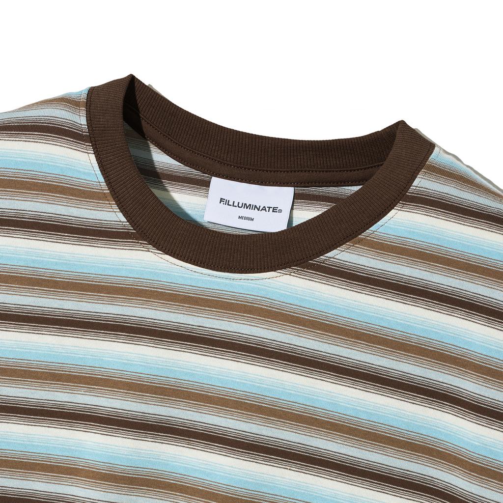 FILLUMINATE Mixed Color Striped T-Shirt - Brown
