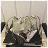High-End Women's Metallic Bow Bucket Bag - Autumn 2024 Niche Fashion Drawstring Style