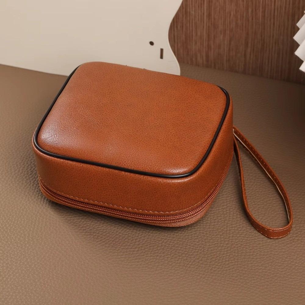 Oil Wax Style Lipstick Storage Pouch PU Travel Cosmetic Case New Leather Makeup Bag Daily Use