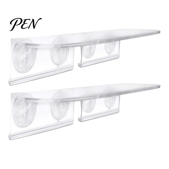 Wall Mounted Succulents Stands Window Suction Cup Storage Rack, Clear Acrylic Shelf with Strong Adsorption Shelves Adsorption, Floating Plant