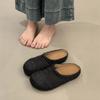 New Woven Bag Head Half Slippers Women's Versatile Casual Flat Women's Shoes