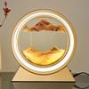 LED Light Creative Quicksand Bordslampa Rörlig Sand Konstbild 3D Timglas Djuphavssandlandskap sovrumslampa för heminredning Present