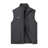 Male Autumn and Winter Middle-aged Outdoor Casual Velvet Warm Vest Worn on Both Sides
